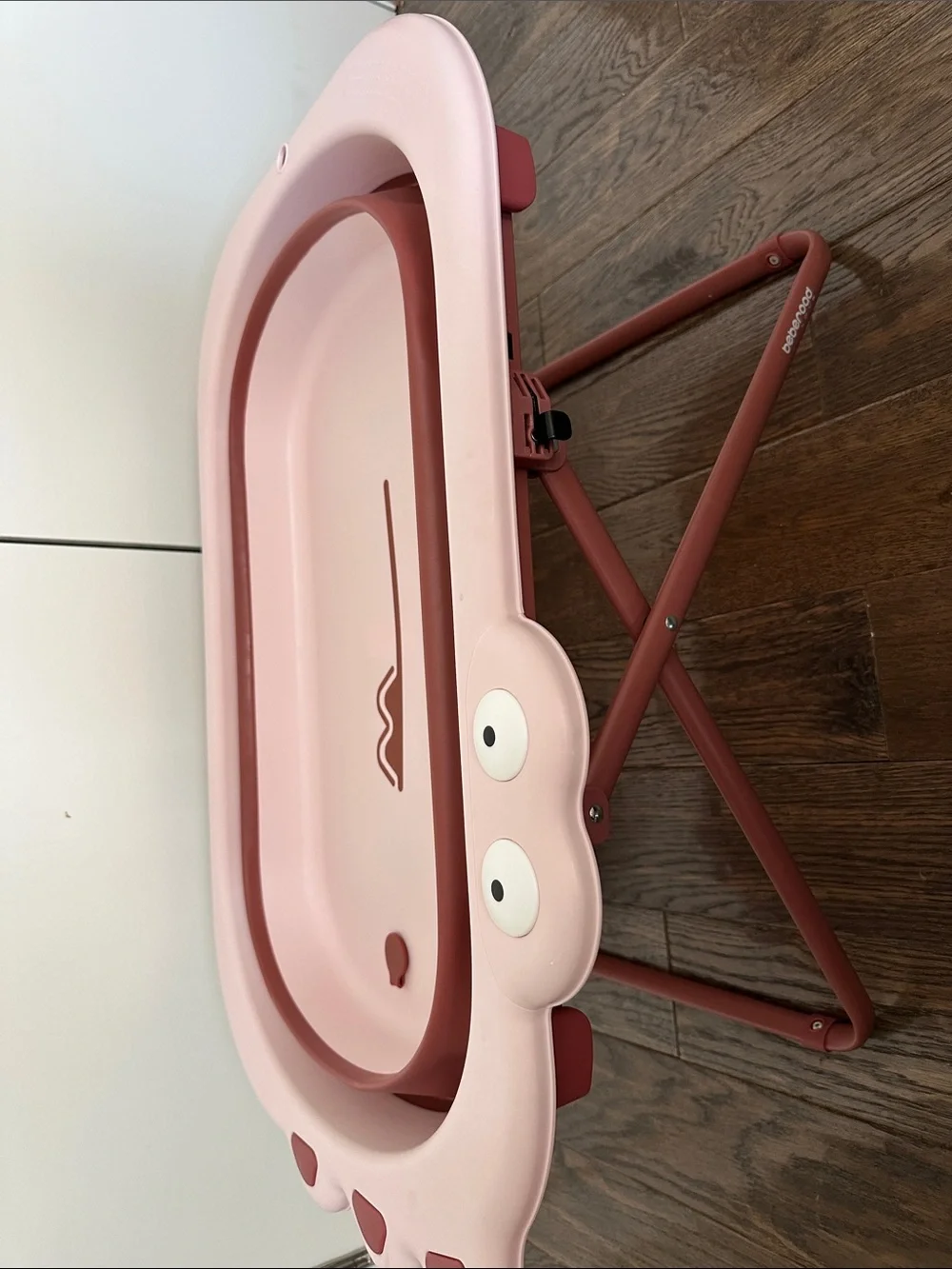 Pink Kids Bathtub with Maroon Insert - Cute Bath Tub for Toddlers